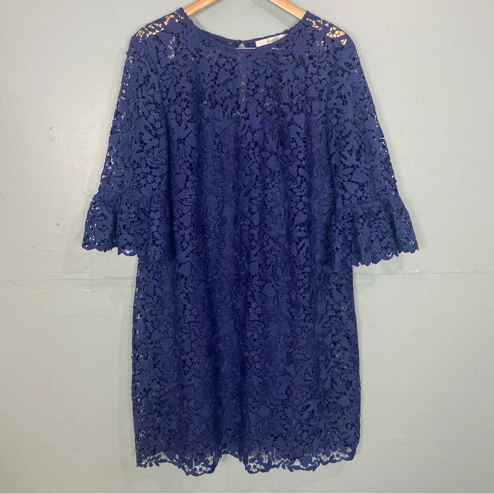 Boden Brittany Lace Blue‎ Dress Sz 16 W0027